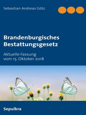cover image of Brandenburgisches Bestattungsgesetz